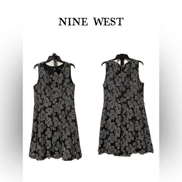 NINE WEST FIT AND FLAIR GORGEOUS DRESS,  SIZE:14 BUST:20.5”,  WAIST:17.5” - Picture 2 of 14